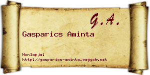 Gasparics Aminta névjegykártya